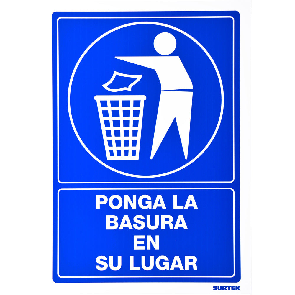 Señal Basura | Empaque con 3 piezas