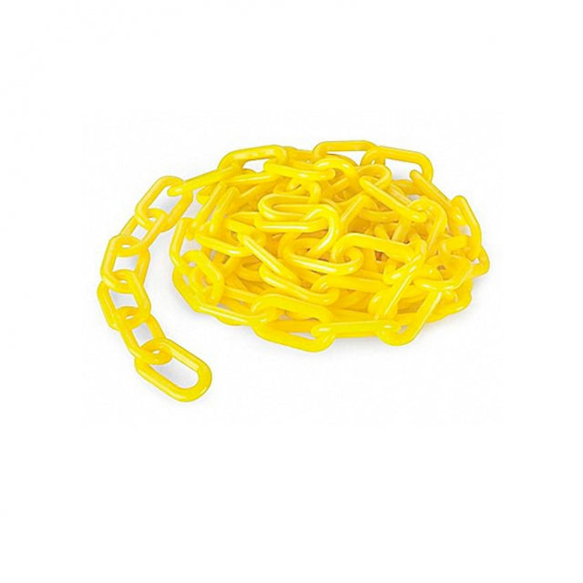 Cadena de Plástico de 8mm, Amarilla (Rollo de 25 Metros)