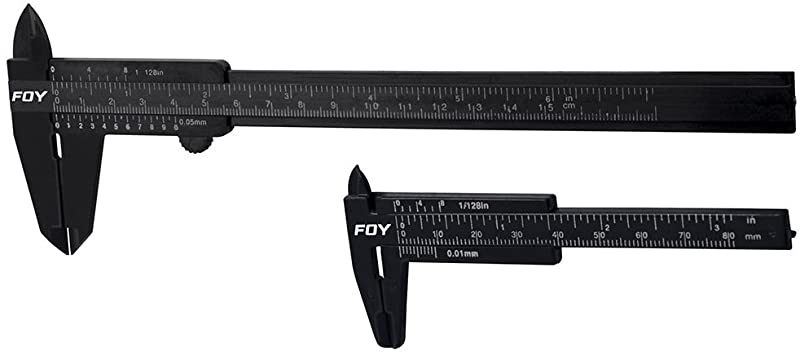 Juego de 2 calibradores pie derey vernier plásticos | Estándar y Milimétrico