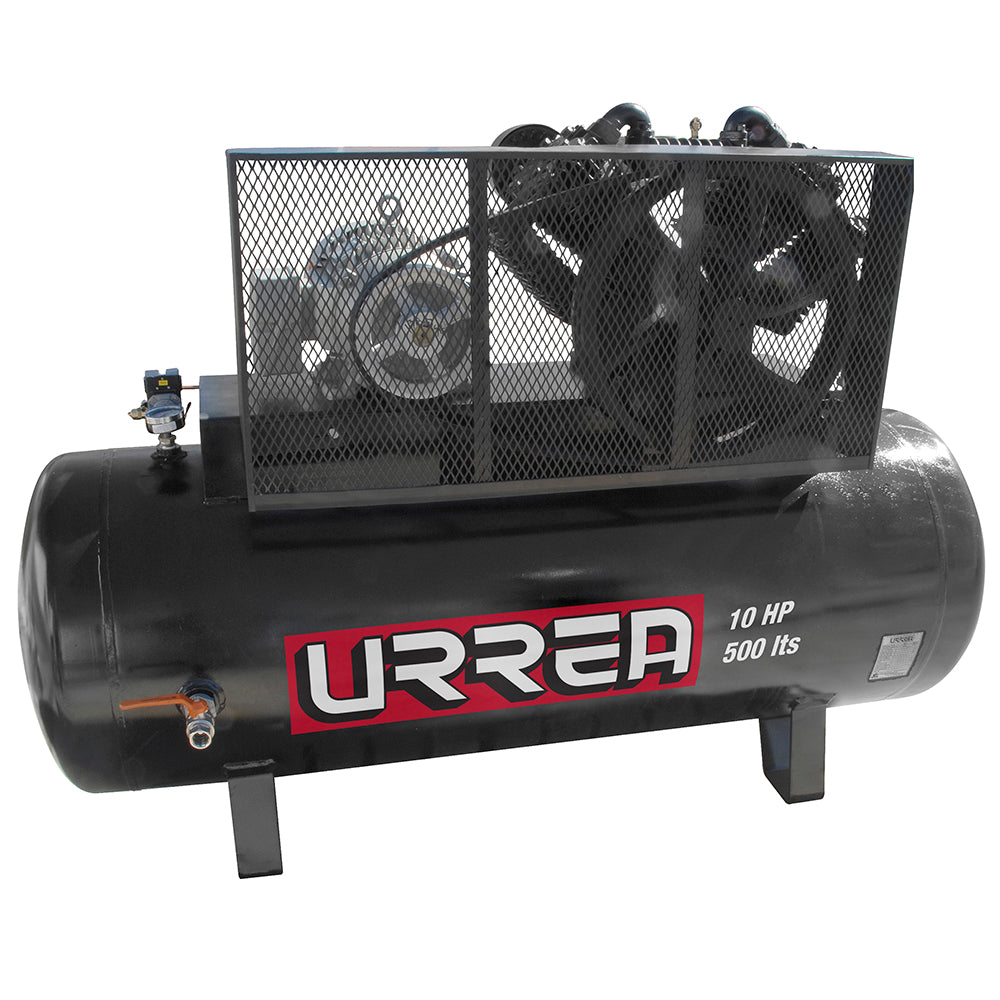 Compresor de aire industrial 500lt 10HP 220/440V 3 fases uso extra pesado Urrea