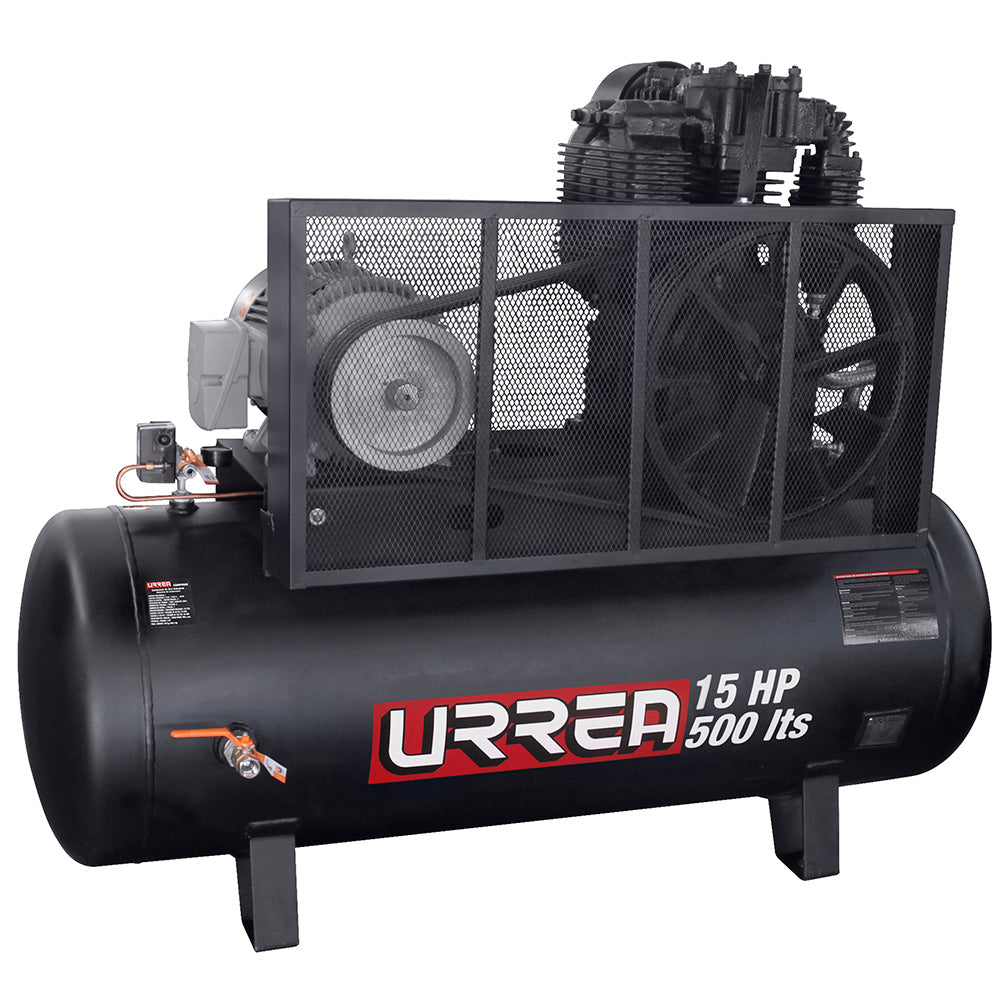 Compresor de aire industrial 500lt 15HP 220/440V 3 fases uso extra pesado Urrea