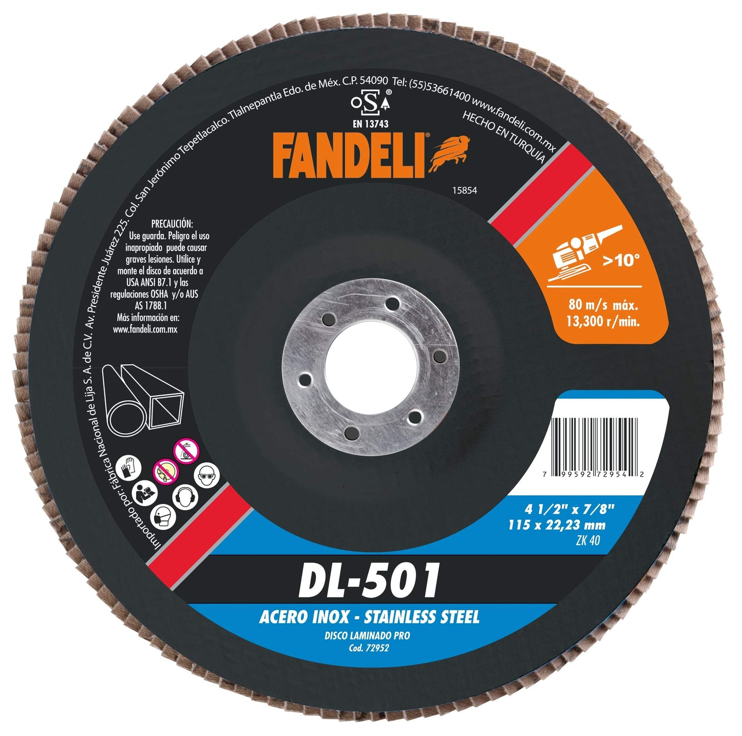 Disco Laminado Fandeli | Paquete con 10 piezas | G40, 60 y 80