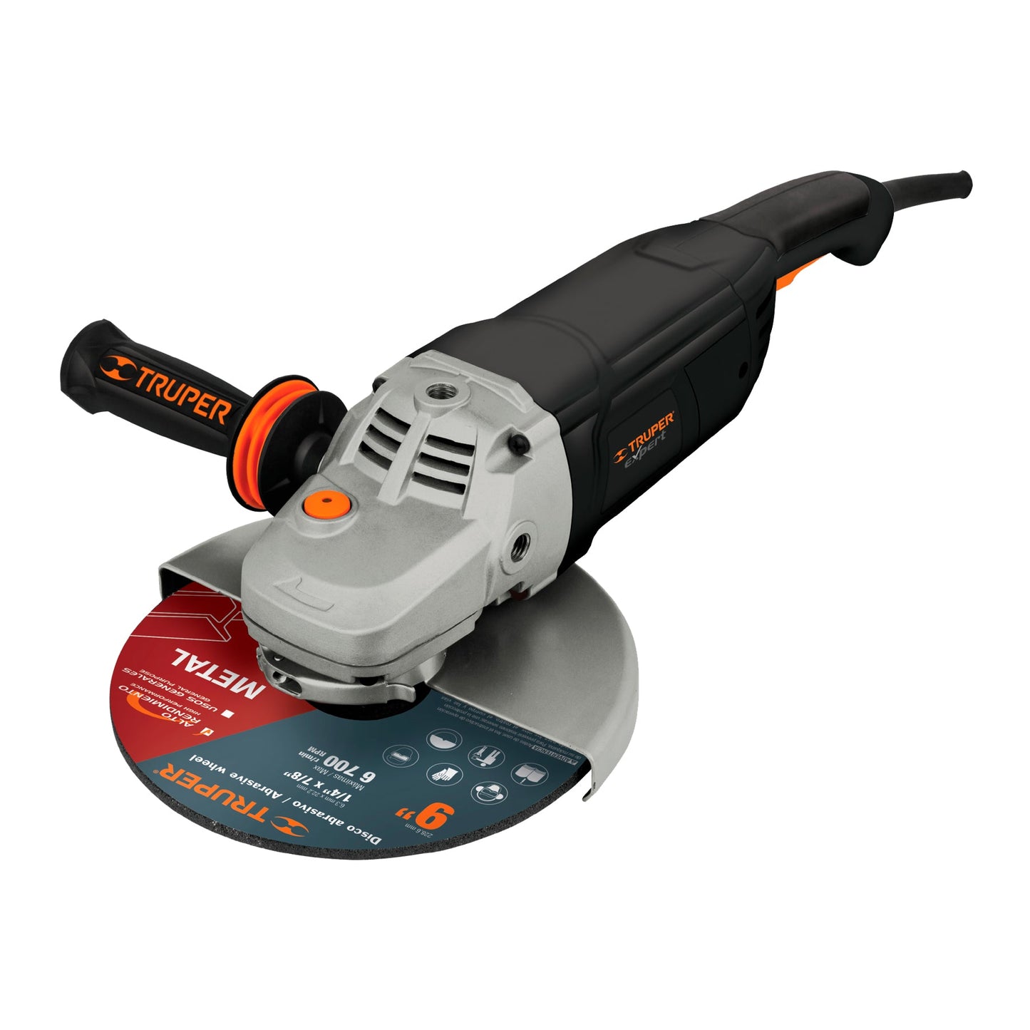 Esmeriladora Angular Industrial Truper de 9" | 2,400 W