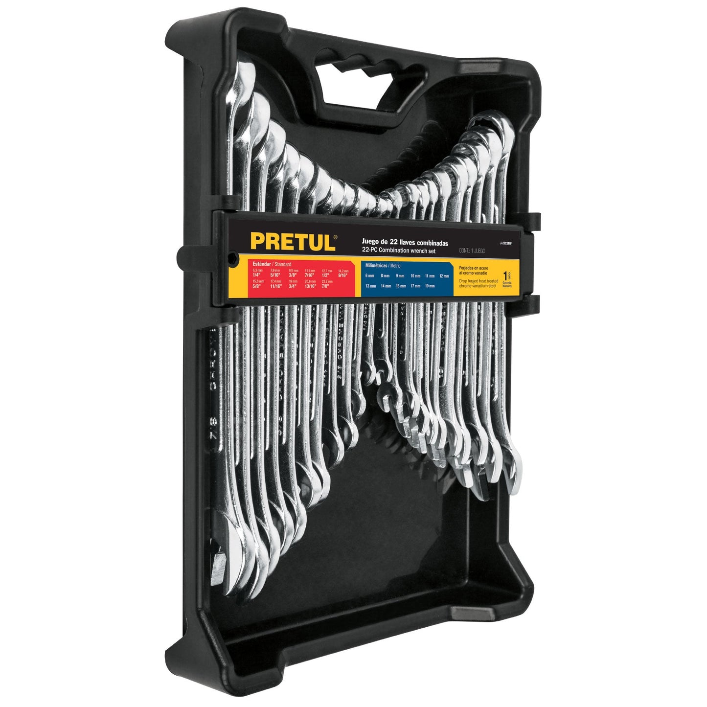 Juego de 22 Llaves STD y MM PRETUL