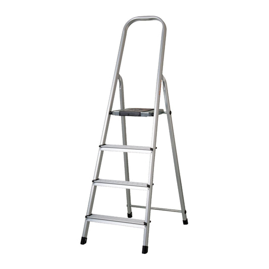 Escalerilla plegable de aluminio | 4 peldaños | 150 kg