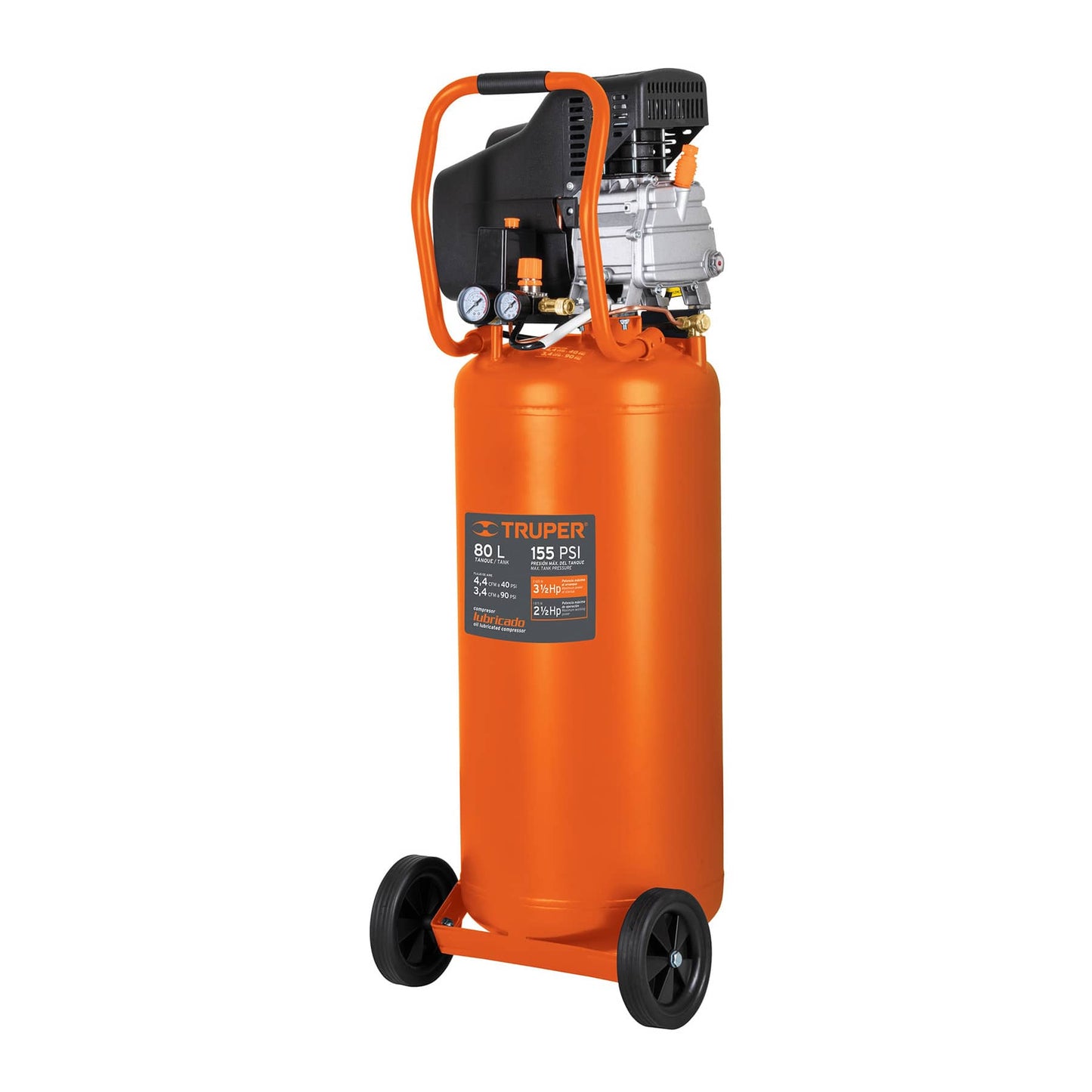 Compresor vertical 80 L, 3-1/2 HP (potencia máxima), 127 V