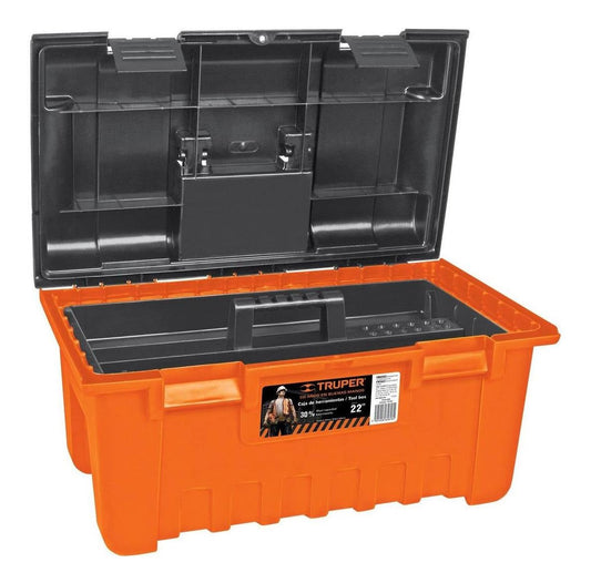 Caja para Herramientas de 19" con Compartimientos Naranja