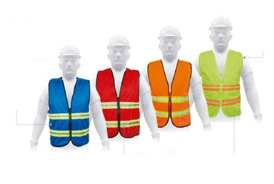 Chalecos de Seguridad con Cintas Reflejantes y  Cierre Pretul | Caja con 5 piezas