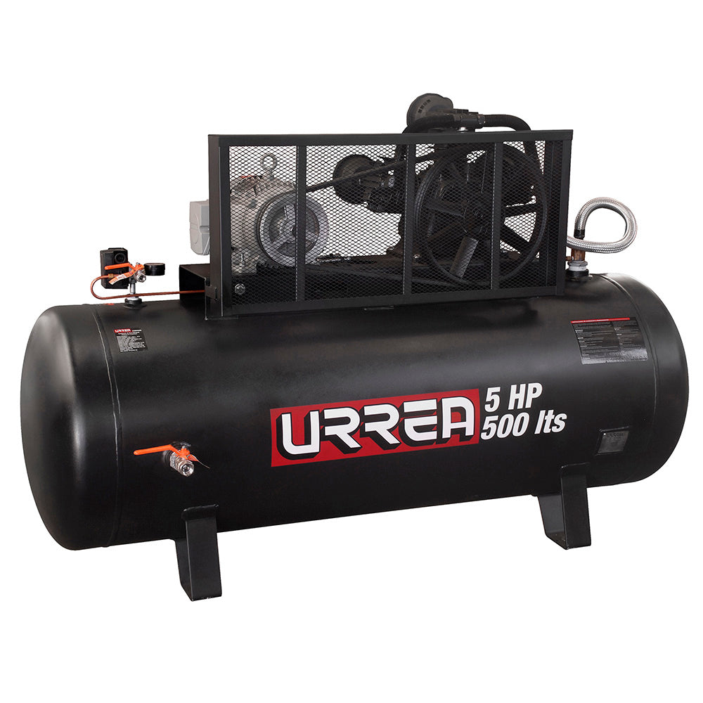 Compresor de aire industrial 500lt 5HP 220/440V 3 fases uso extra pesado Urrea