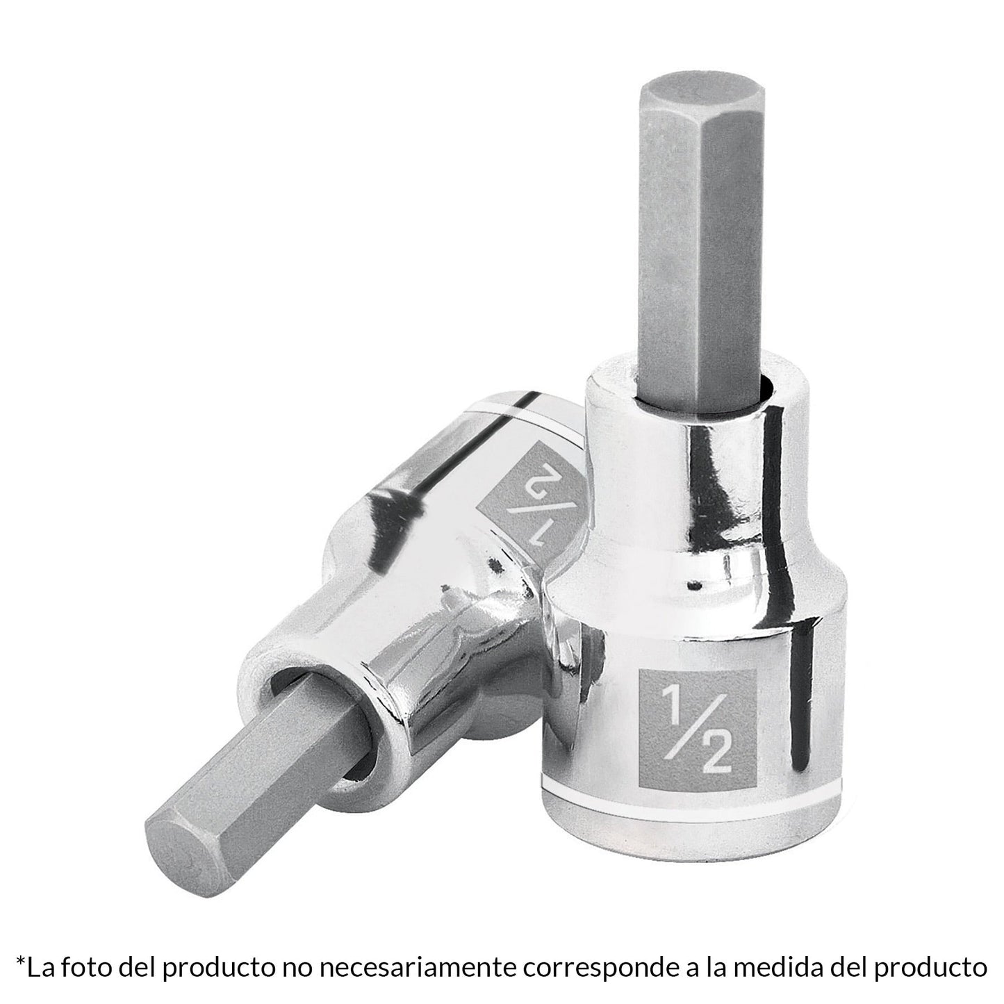 Dados de punta hexagonal estandard | Cuadro 1/2" X dif medidas | caja con 6 piezas