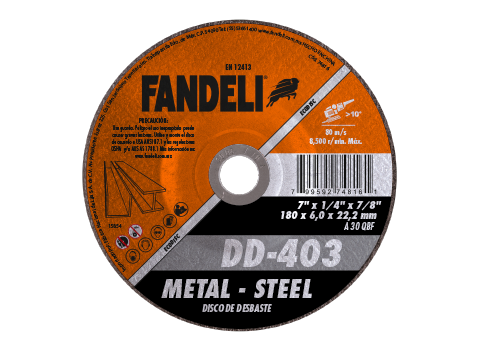 Disco de Desbaste Fandeli 7" | Paquete con 25 piezas