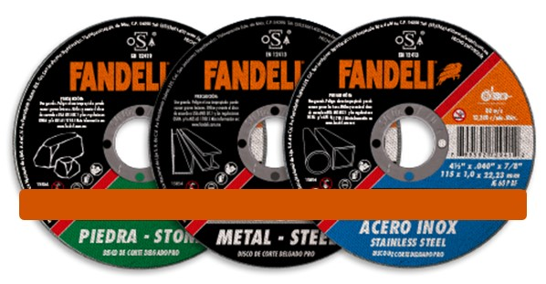 Disco de Corte Delgado INOX Fandeli 4 1/2" DCD 109 | Paquete con 100 piezas