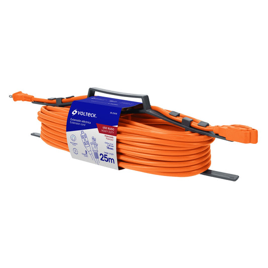 Extensión Eléctrica Uso Rudo Volteck | Calibre 16 | Diferentes Longitudes