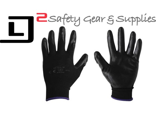 Guantes Palma de Nitrilo Negro | Ch. - Md. - Gde. | Paquete de 12 pares