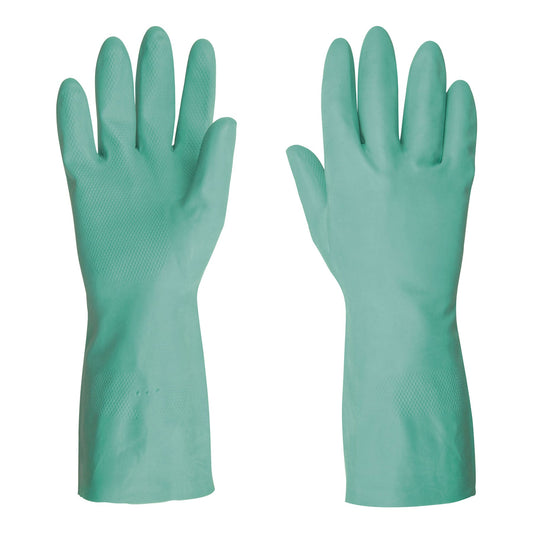Guantes de Nitrilo Verde Multiusos Truper | Caja con 6 piezas