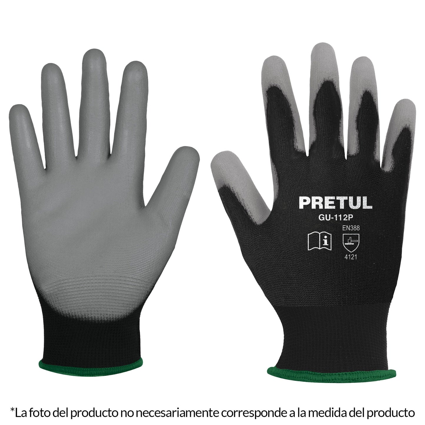 Guantes de nylon recubiertos de poliuretano  Pretul | Caja con 6 pares