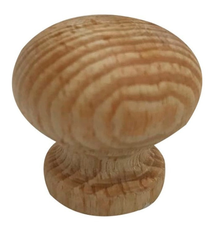 Jaladera de Boton de Madera | Paquete con 100 piezas