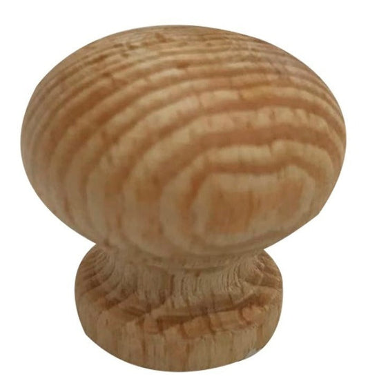 Jaladera de Boton de Madera | Paquete con 100 piezas