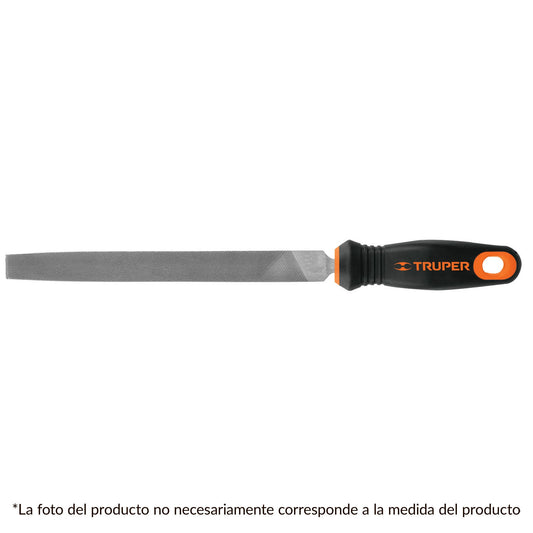 Lima plana, bastarda con mango en 6", 8" y 10" (Caja con 6 piezas)