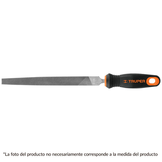 Lima plana, muza con mango en 6", 8" y 10" (Caja con 6 piezas)