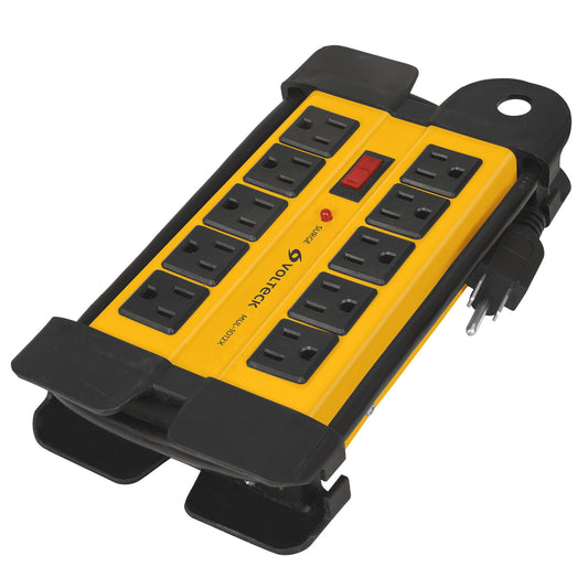 Multicontacto Industrial Voltek | Supresor de picos de 10 entradas - 1200 joules | 3 piezas