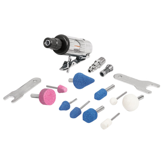 Kit Mini Esmeril Neumático Truper de 1/4" con estuche | 16 piezas