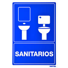 Señal Sanitarios | Empaque con 3 piezas