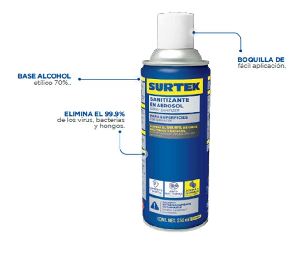 Sanitizante en Aerosol Surtek