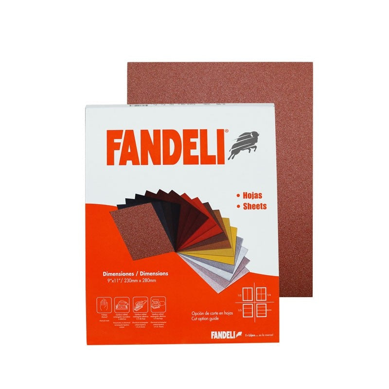 Lija Hoja FANDELI Metal J-86 | Paquete de 50 piezas