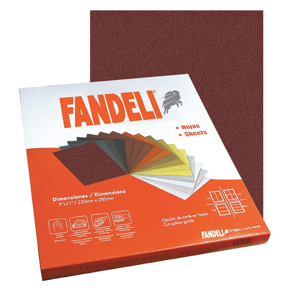 Lija Hoja FANDELI Madera X-86 | Paquete de 25 piezas